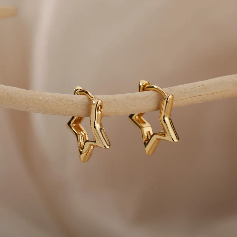 Lumi Geometric Star Stud Earrings