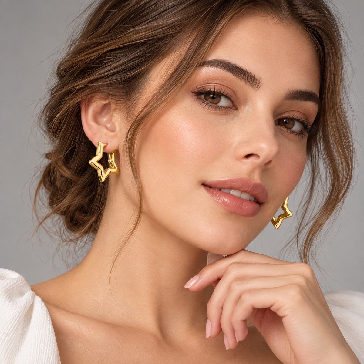 Lumi Geometric Star Stud Earrings
