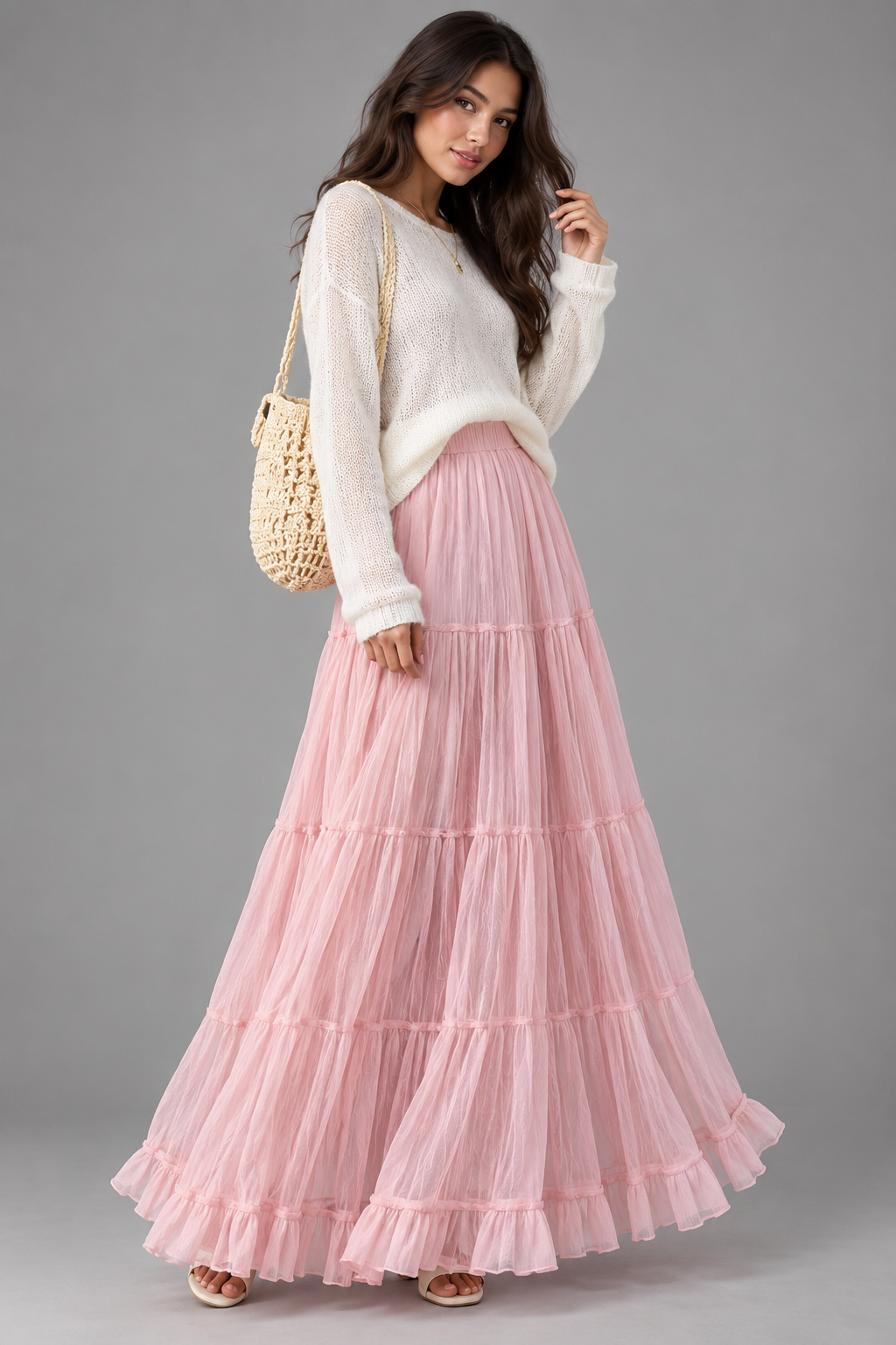 Elara Pleated Maxi Skirt
