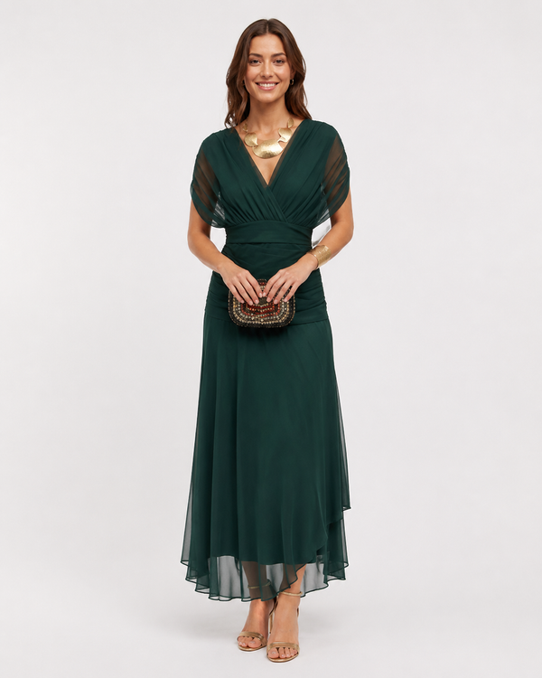 Esmee Structured V-Neck Maxi Dress - product image 1
