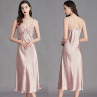 Giada Satin-Look Lace-Trim Sleeveless Nightdress - product image 2