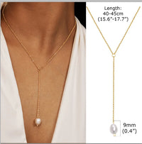 Flora Y-Shape Lariat Necklace - Isla / Gold