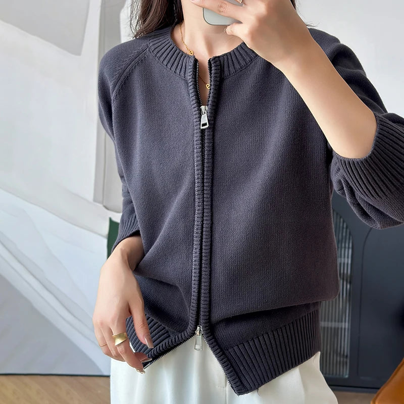 YTFidio Cotton Zip Cardigan - product image 10
