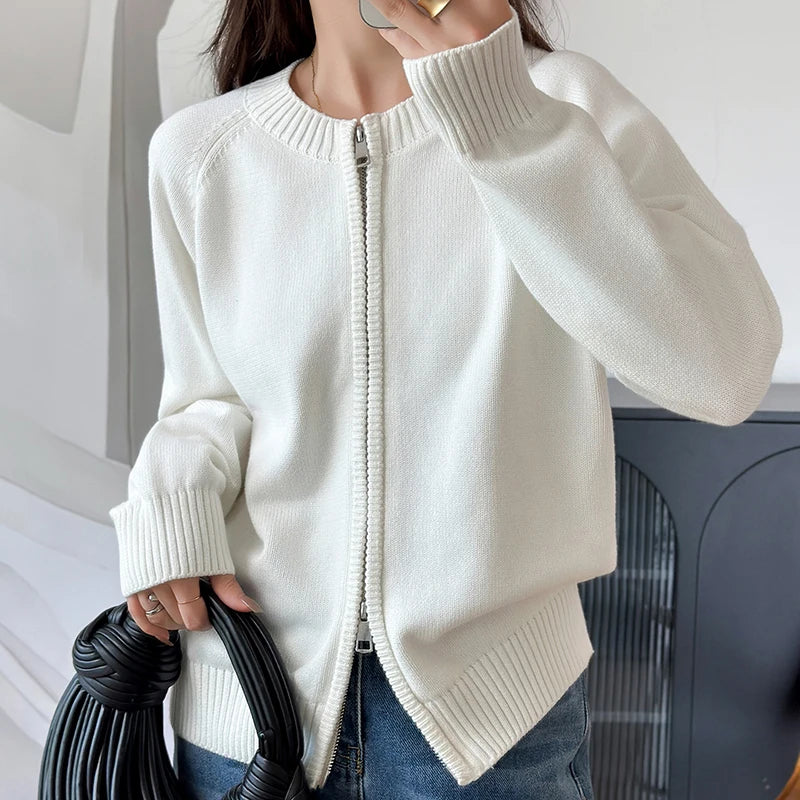 YTFidio Cotton Zip Cardigan - product image 7