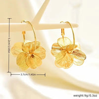 Jocelyn Double-Layer Flower Hoop Earrings - Fleur / Silver