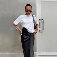 Odelia Satin-Look Trumpet Maxi Skirt - product image 8