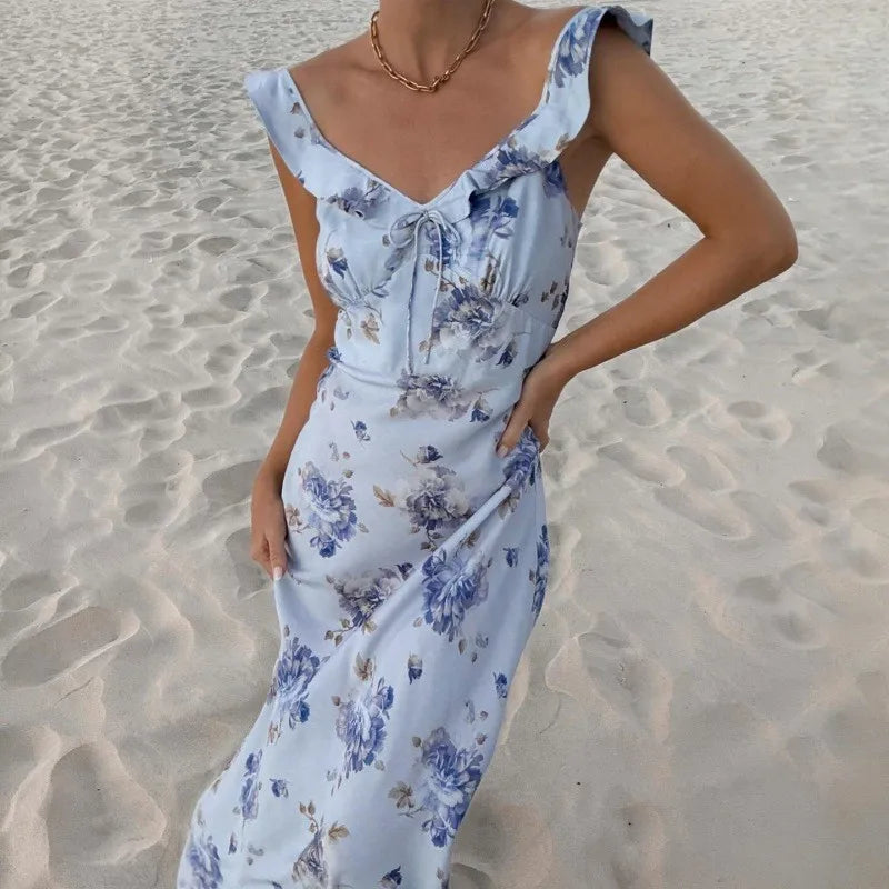 Yara Floral Backless Spaghetti-Strap Mini Dress - product image 7