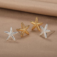 Mirabel Coastal Starfish & Shell Stud Earrings - Sorrento
