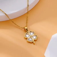 Kiera Four-Leaf Clover Zircon Necklace