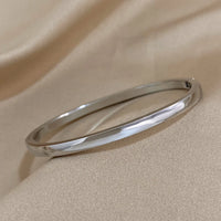 Brea Smooth Stainless Steel Bangle Bracelet