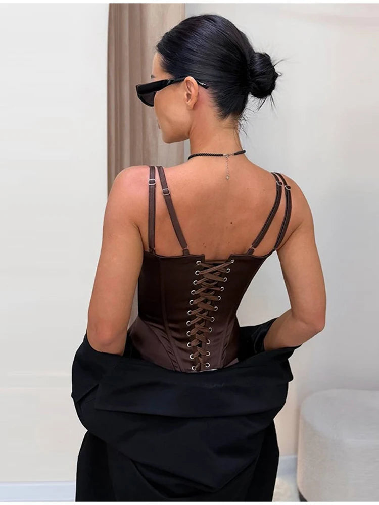 Galatea Double-Strap Corset Crop Top - product image 5
