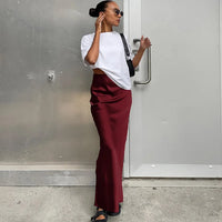 Odelia Satin-Look Trumpet Maxi Skirt - product image 2