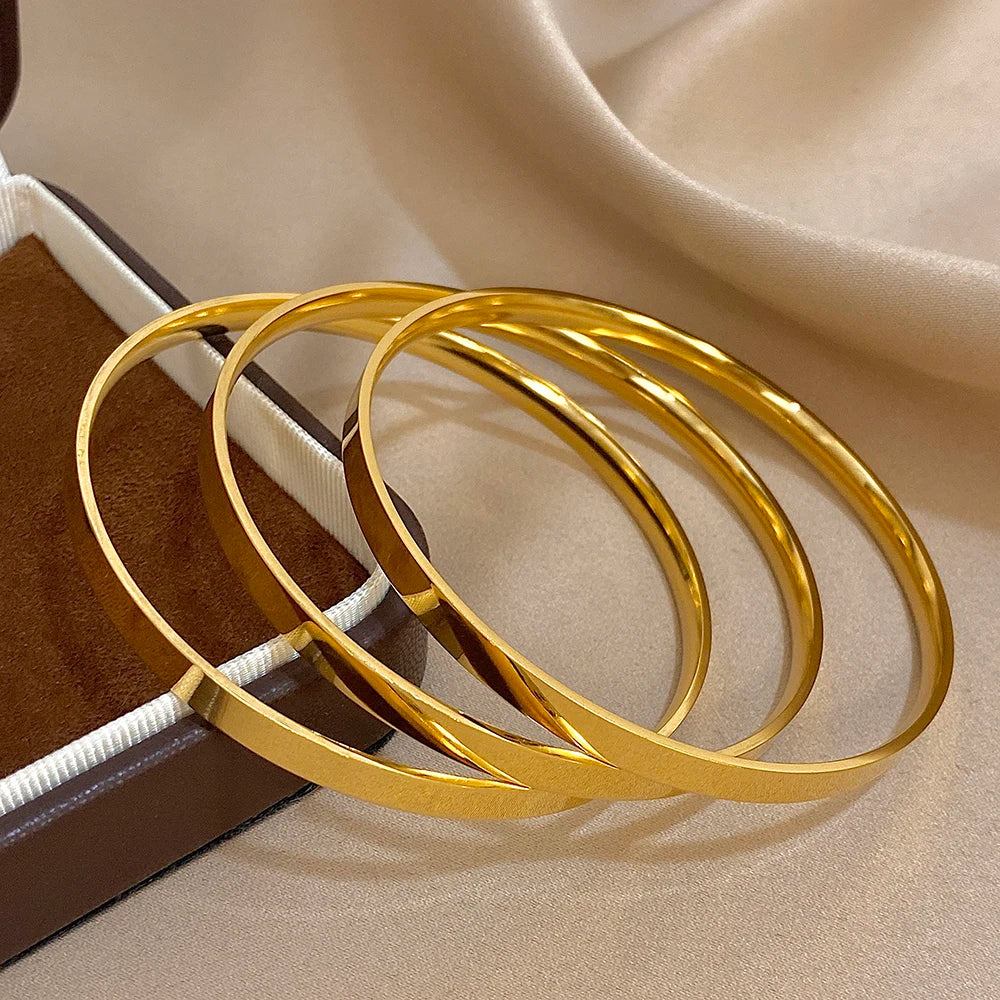 Sabina 3-Piece Glossy Stacking Bangle Set