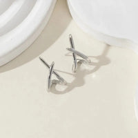 Soleil Minimal Cross Stud Earrings
