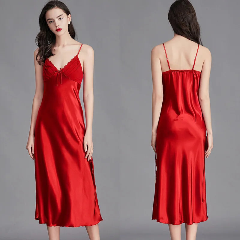 Giada Satin-Look Lace-Trim Sleeveless Nightdress - product image 6