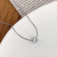 Cecile Cubic-Zirconia Round Pendant Necklace