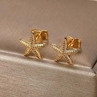 Mirabel Coastal Starfish & Shell Stud Earrings - Amalfi