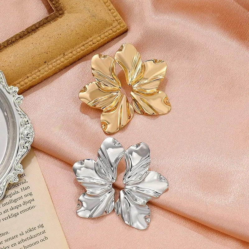 Zella Half-Flower Petal Stud Earrings
