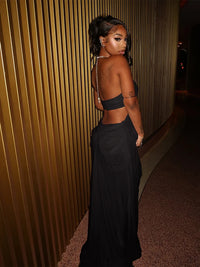 Nibber Chain-Halter Sheer Evening Gown - product image 5