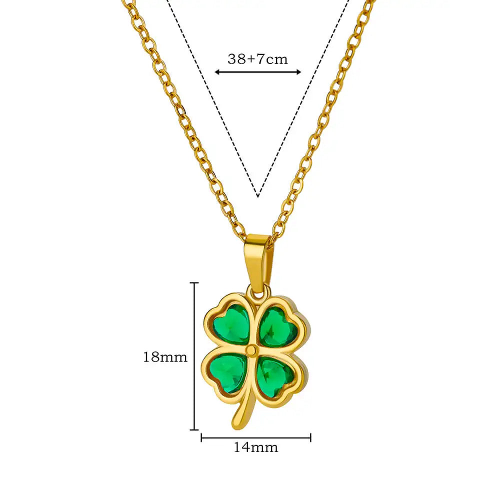 Kiera Four-Leaf Clover Zircon Necklace