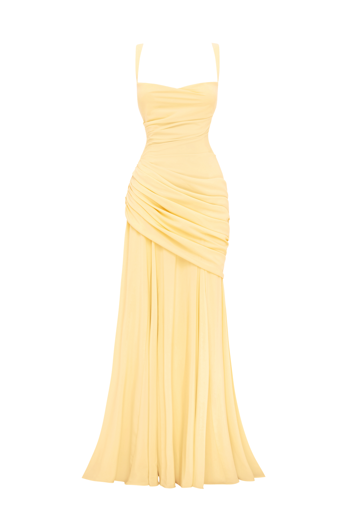 Sura Cowl-Neck Chiffon Maxi Dress - Lemon - product image 7