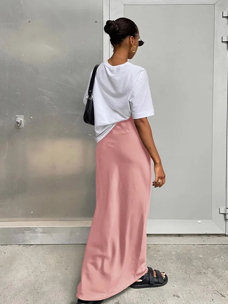 Odelia Satin-Look Trumpet Maxi Skirt - product image 7