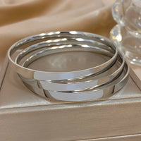 Sabina 3-Piece Glossy Stacking Bangle Set - Gold