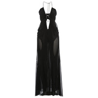 Nibber Chain-Halter Sheer Evening Gown - product image 7