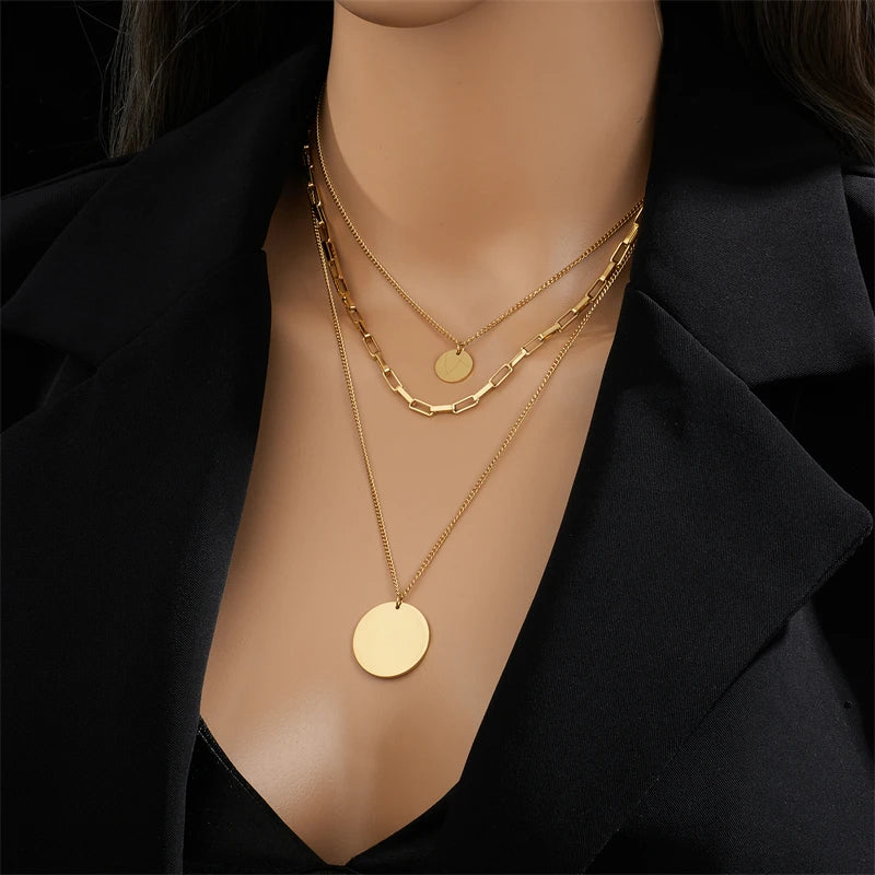 Ysabel 3-in-1 Round Layered Necklace