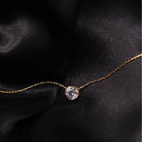 Cecile Cubic-Zirconia Round Pendant Necklace - Silver