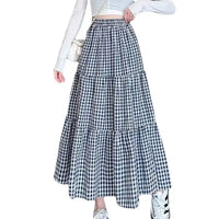 Wren Checkered Tiered Midi Skirt - product image 7