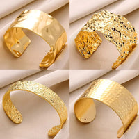 Gisella Textured Open Cuff Bracelet - Cuff Aurora / Gold