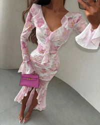 Aurelia Floral V-Neck Chiffon Maxi Dress - product image 8