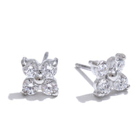 Esme Cubic-Zirconia Flower Stud Earrings