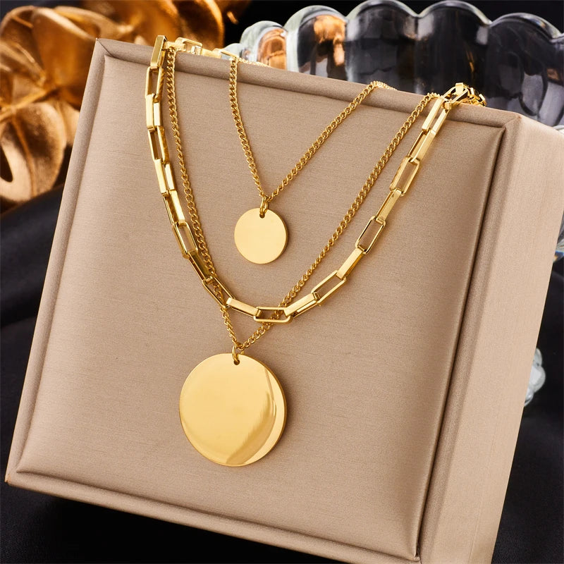 Ysabel 3-in-1 Round Layered Necklace