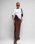 Odelia Satin-Look Trumpet Maxi Skirt