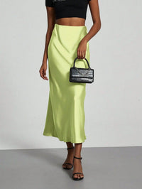 Valentina Satin-Look High-Waist Midi Skirt for Women - product image 7