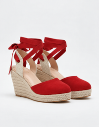 Vasilisa Espadrille Cross-Strap Wedge Sandals