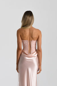 Elowenne Strapless Lace-Up Corset Bodysuit - product image 4
