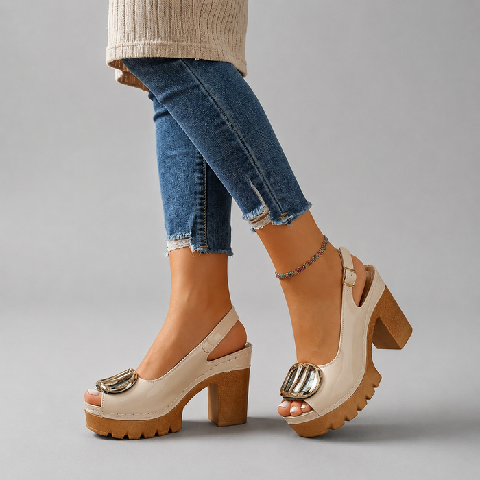 Floressa Buckle Platform Block-Heel Sandals - product image 1