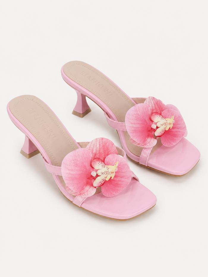 Galatea Floral Peep-Toe High-Heel Sandals