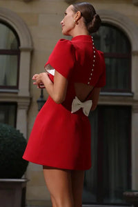 Anna Bow-Back A-Line Mini Dress - product image 7