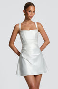 Ivy Bardot Mini Dress - Ivory