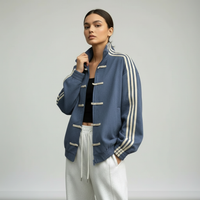Flavienne Contrast-Stripe Zip Track Jacket