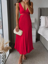 Aurelie V-Neck Pleated Maxi Dress - product image 8