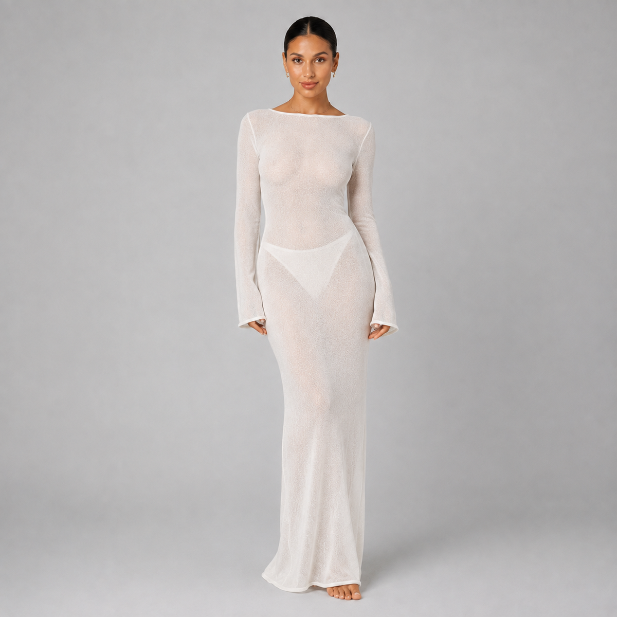 Noor Sheer Beach Cover-Up Dress