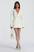 Maeve Tailored Blazer Mini Dress - Ivory