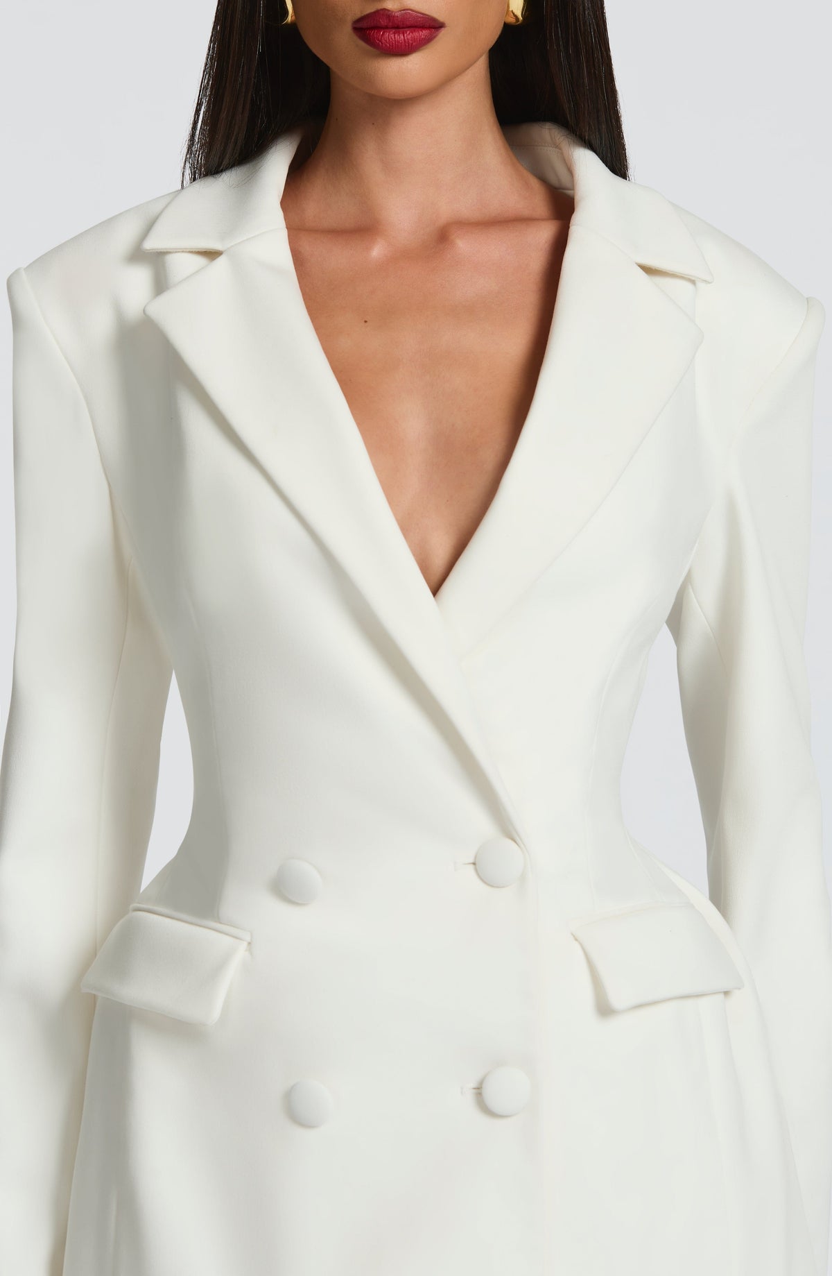 Maeve Tailored Blazer Mini Dress - Ivory - product image 5