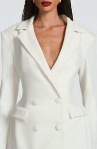 Maeve Tailored Blazer Mini Dress - Ivory - product image 5