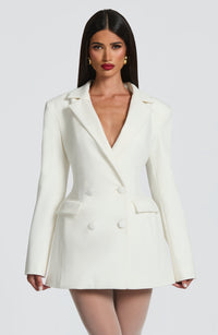 Maeve Tailored Blazer Mini Dress - Ivory - product image 7